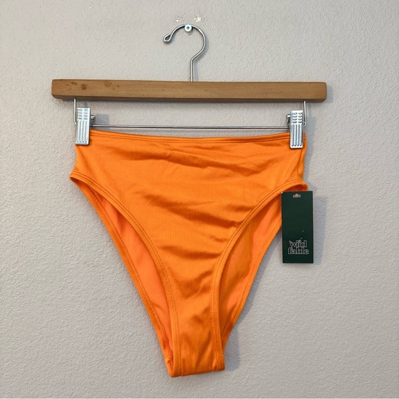 New Wild Fable Orange High-Waisted Bikini Bottom XS - Picture 6 of 10